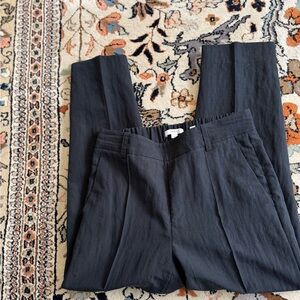 Vince Black Straight Leg Pants with Back Elastic Waistband
